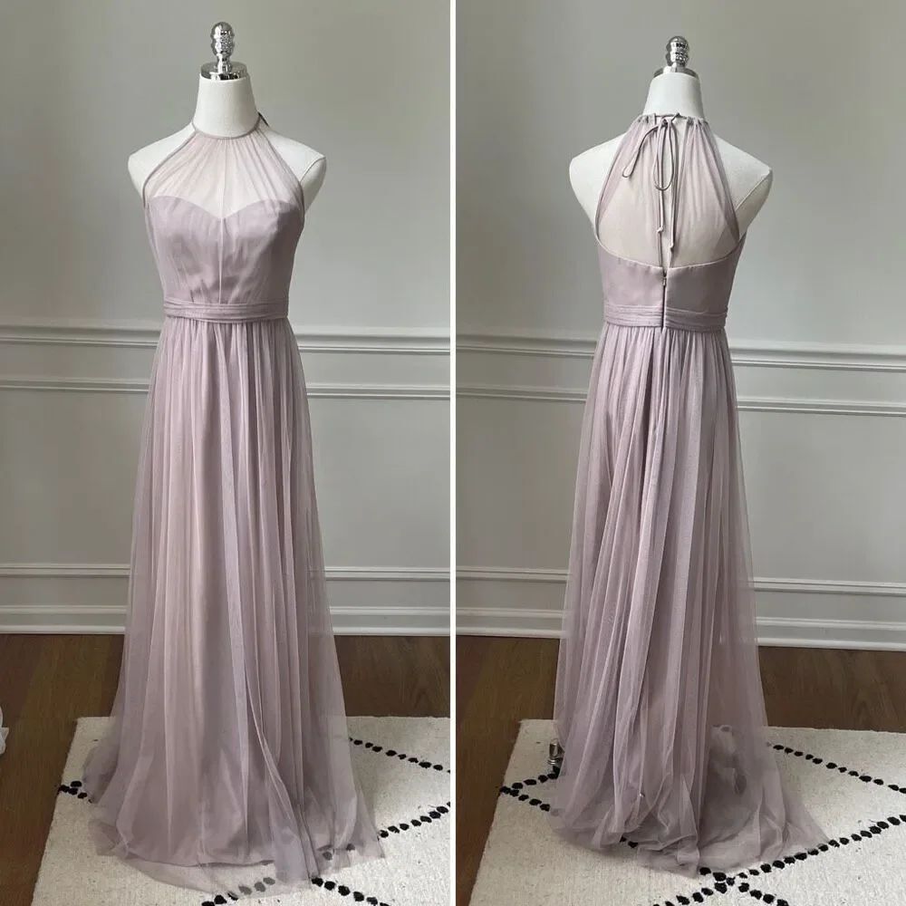 Amsale Aliki Bridesmaid Prom Formal Dress Gown Latte 4